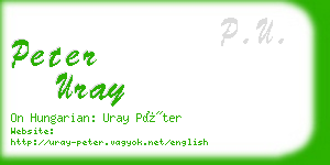 peter uray business card